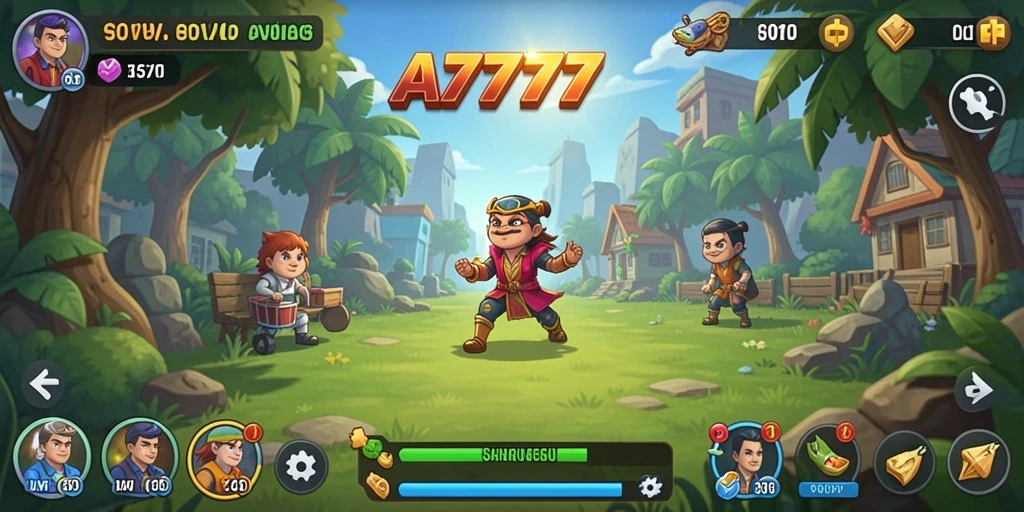 Tampilan gameplay A7777 yang menarik dan mudah dipahami.