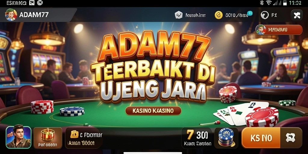 Screenshot gameplay ADAM77 menampilkan suasana kasino yang menarik.
