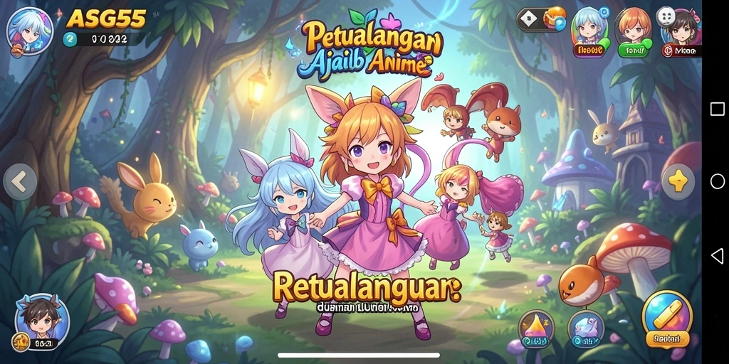 Screenshot gameplay ASG55 menampilkan aksi seru dalam dunia Anime.