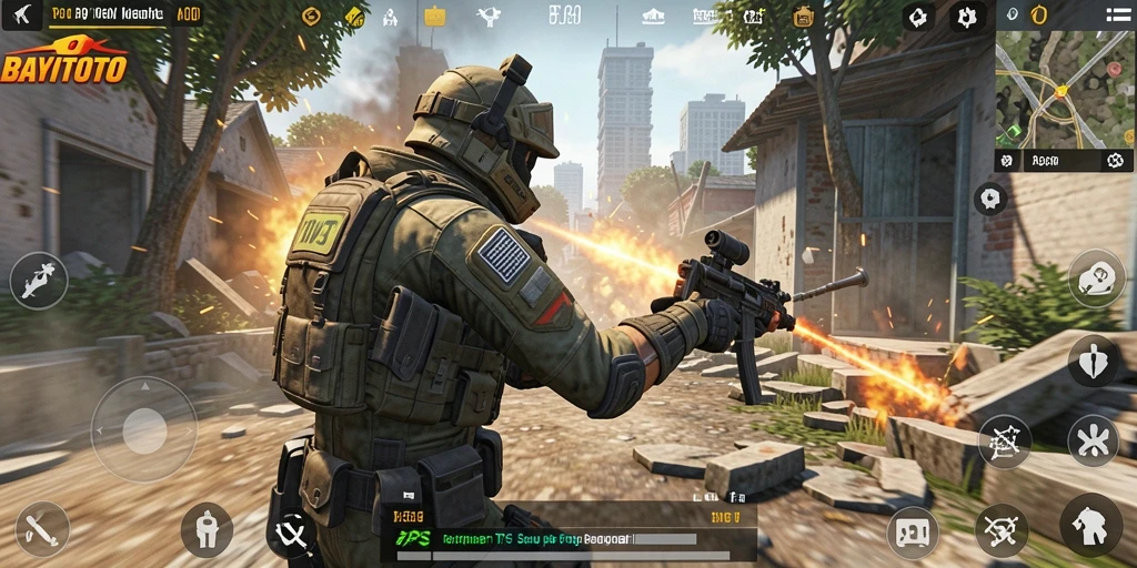 Tampilan gameplay seru dalam <strong>BAYITOTO</strong> menampilkan aksi TPS yang mendebarkan.