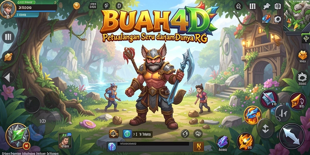 Tampilan gameplay seru dan mendebarkan dari BUAH4D.