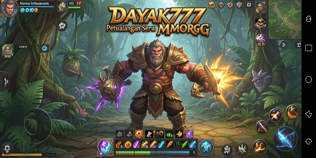 Screenshot gameplay DAYAK777 yang menampilkan petualangan seru di dunia MMORPG.