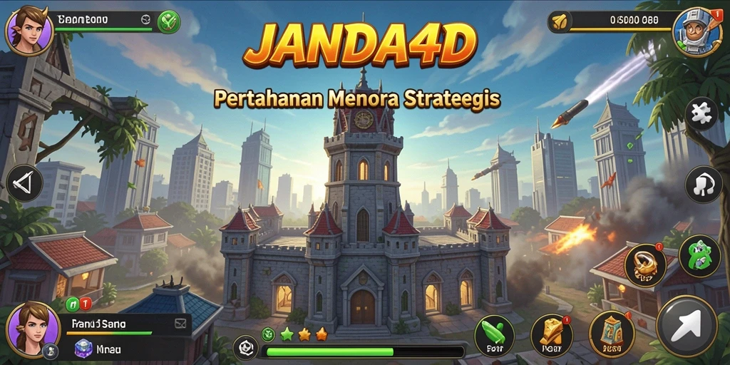 Tangkapan layar gameplay menarik dari JANDA4D di Tower Defense.
