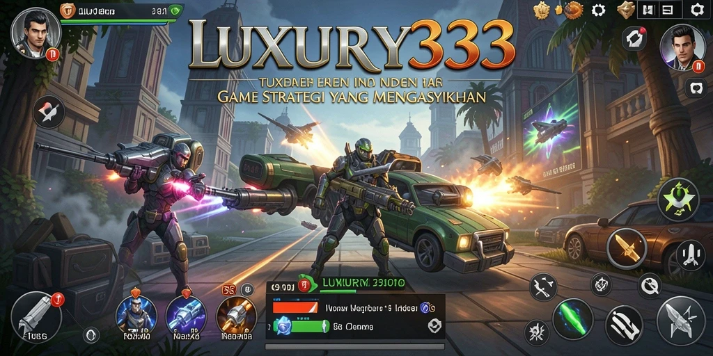 Tangkapan layar menunjukkan pertarungan strategi intens di LUXURY333.