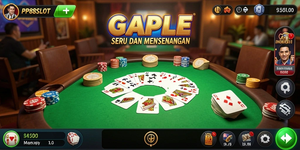 Tampilan permainan Gaple yang menarik dan interaktif.