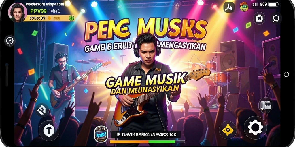 Tampilan screenshot PPV99 menampilkan gameplay musik yang seru.