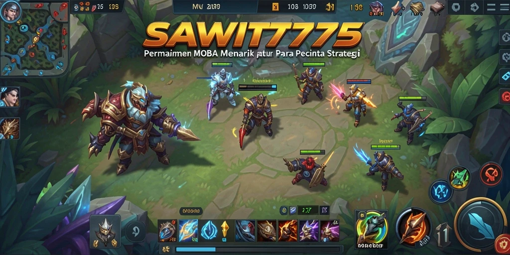 Tampilan gameplay seru di arena MOBA SAWIT777.