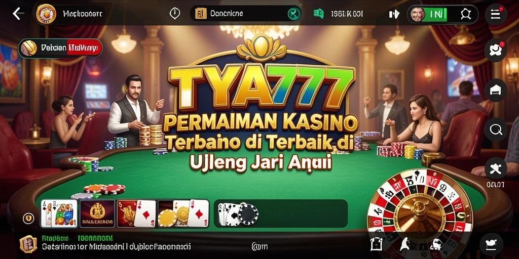 Screenshot TYA777 menampilkan serunya bermain Kasino.